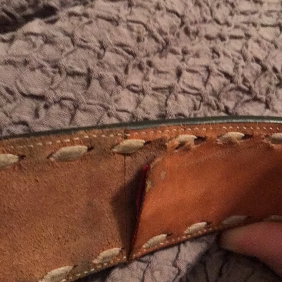 Vintage custom leather and velvet belt by Tony Lama. Size 32 - Picture 10 of 10